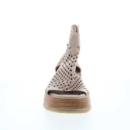 Prentice A78003-101 Womens Beige Leather Sandals Wedges Shoes