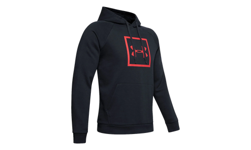Rival Fleece Box Logo Hoodie "Black / Martian Red" 1329745 002