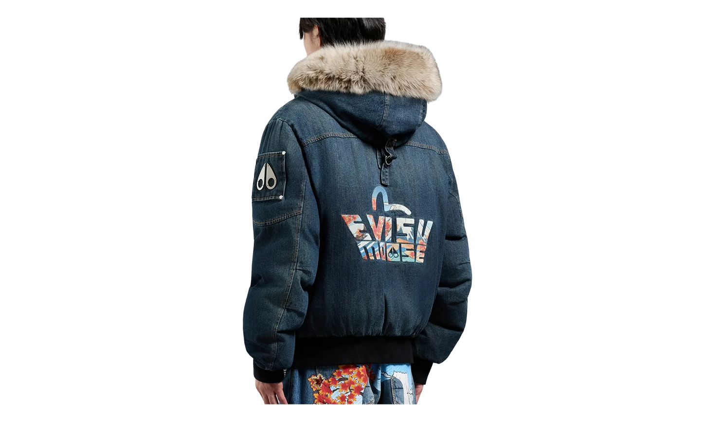Denim Down Bomber Jacket "Evisu - Denim" M35MB000EV 1843