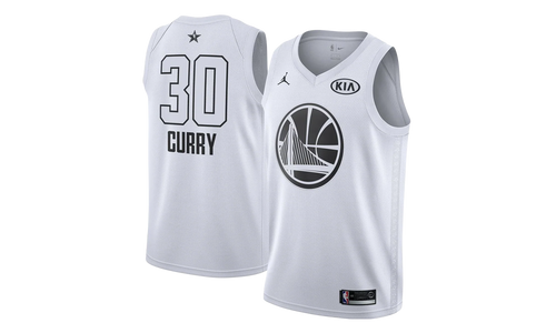Air Jordan GS Warriors "2018 Allstar" Swingman Jersey GS "Curry - White" 9Z2B7BY4P CURRY