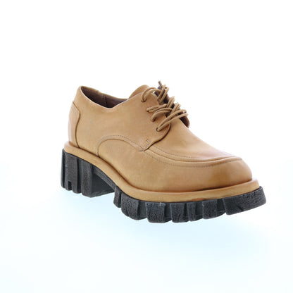 Henrik A82104-101 Womens Brown Leather Oxfords & Lace Ups Casual Shoes