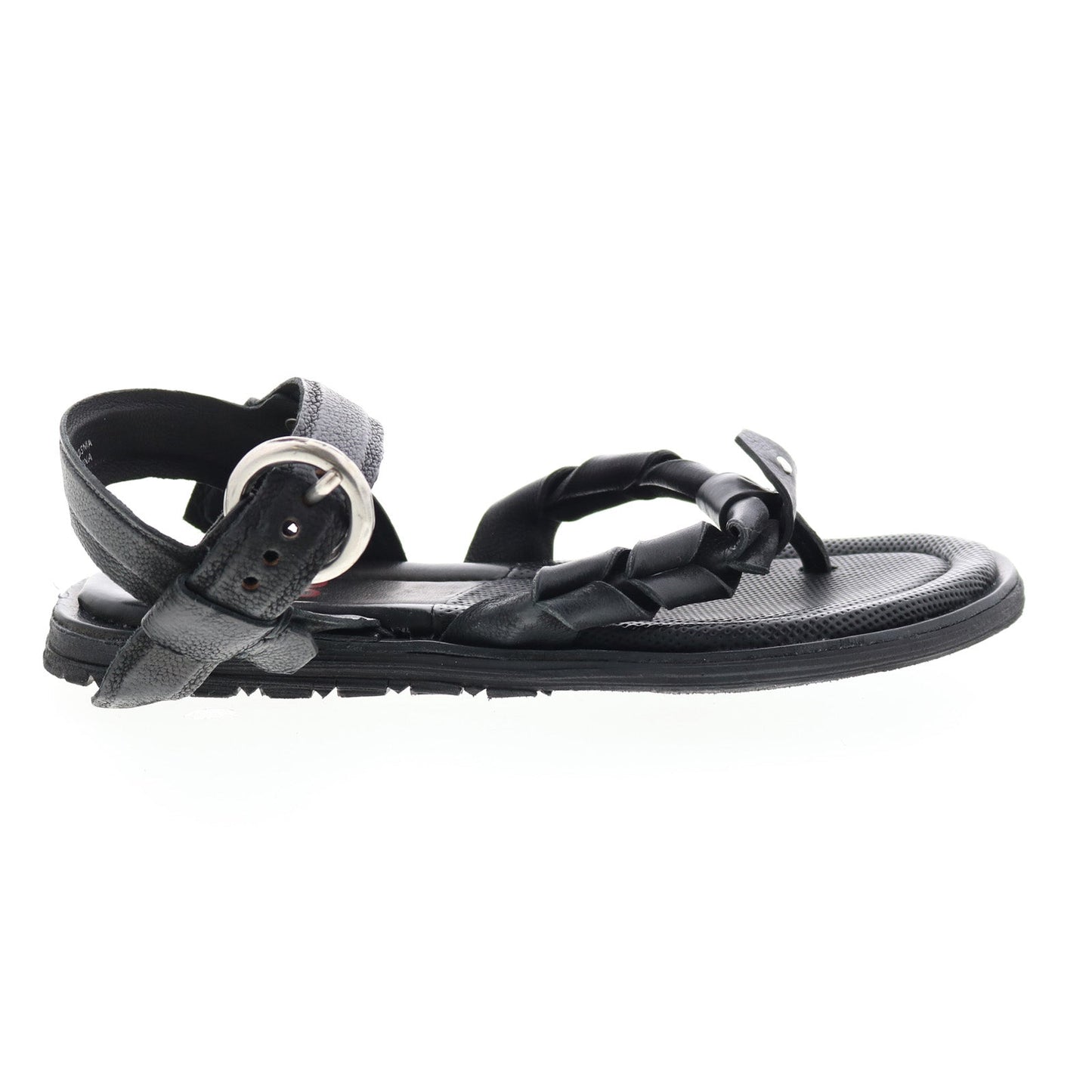 Tarron A84001-101 Womens Black Leather Strap Sandals Shoes