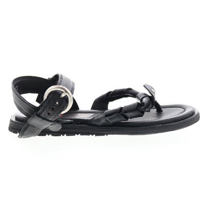 Tarron A84001-101 Womens Black Leather Strap Sandals Shoes
