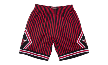 NBA Striped Swingman Shorts "1997 Chicago Bulls - Red" SMSHBW19048 CBUPTRD97