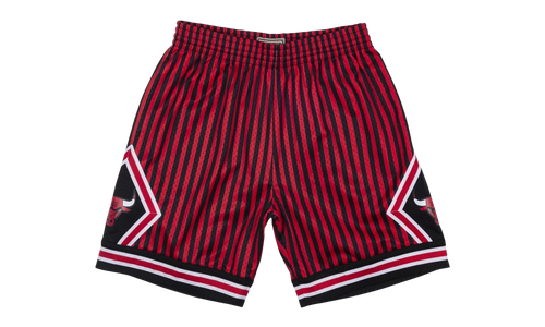 NBA Striped Swingman Shorts "1997 Chicago Bulls - Red" SMSHBW19048 CBUPTRD97