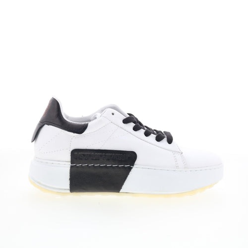 Hannie A87110-103-0002 Womens White Leather Lifestyle Sneakers Shoes