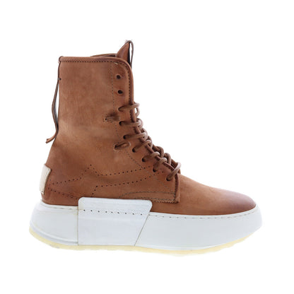 Hags A87208-101 Womens Brown Leather Lifestyle Sneakers Shoes