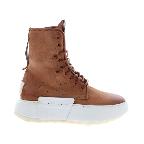 Hags A87208-101 Womens Brown Leather Lifestyle Sneakers Shoes