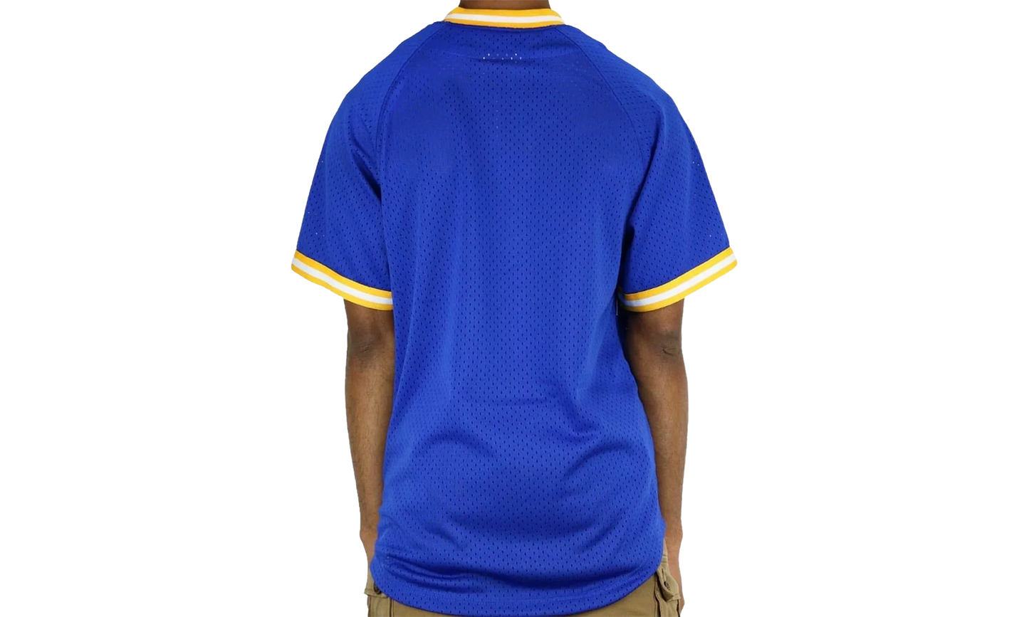 NBA Seasoned Pro Mesh Button Up Jersey "Golden State Warriors - Blue" 418TA3104AGSWIH