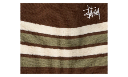 Skullcap Striped Beanie "Brown" STUS454