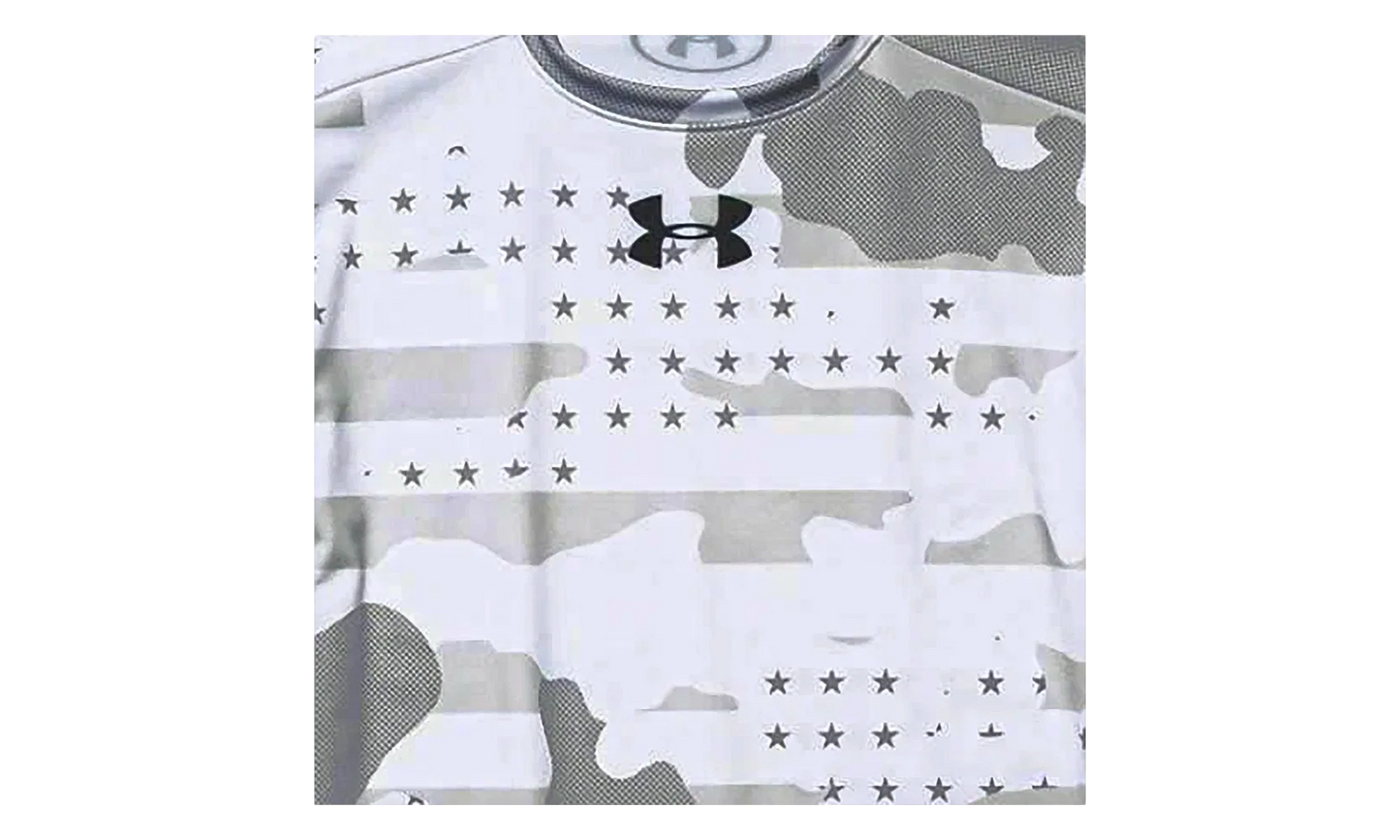 Freedom Camo Short Sleeve Compression Shirt "White / Black" 1260445 100