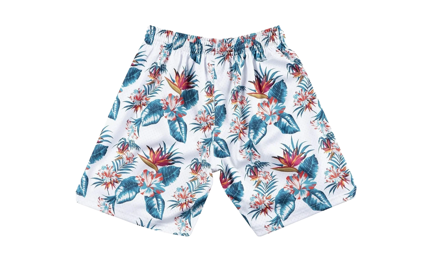 NBA Floral Mesh Shorts "Chicago Bulls - White" SHORMG18023 CBUPTWH1
