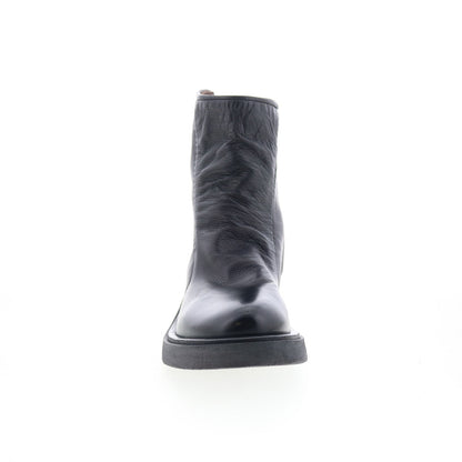 Robbins A97208-301-6002 Womens Black Leather Ankle & Booties Boots