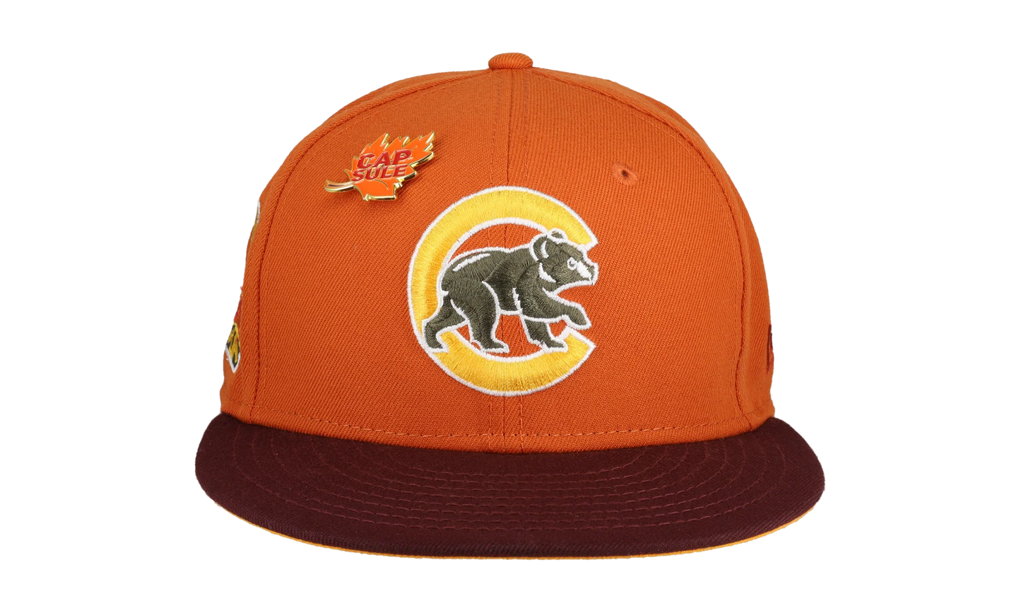 59FIFTY Chicago Cubs Fall Collection 2016 World Series Fitted Hat "Orange / Yellow" 123451290281