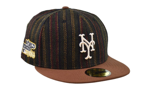 59FIFTY New York Mets Herringbone 2-Tone Fitted Hat "Brown" 60586699