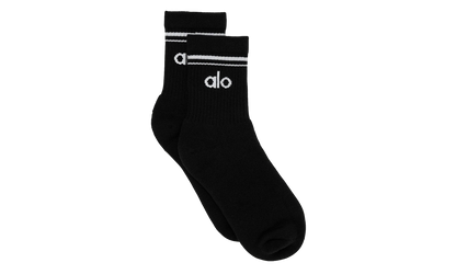 Half-Crew Throwback Sock "Black / White" ALO02