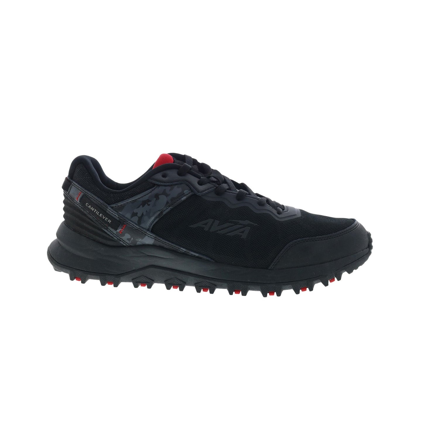 Avia Ultra AA50038MBRB Mens Black Leather Athletic Hiking Shoes