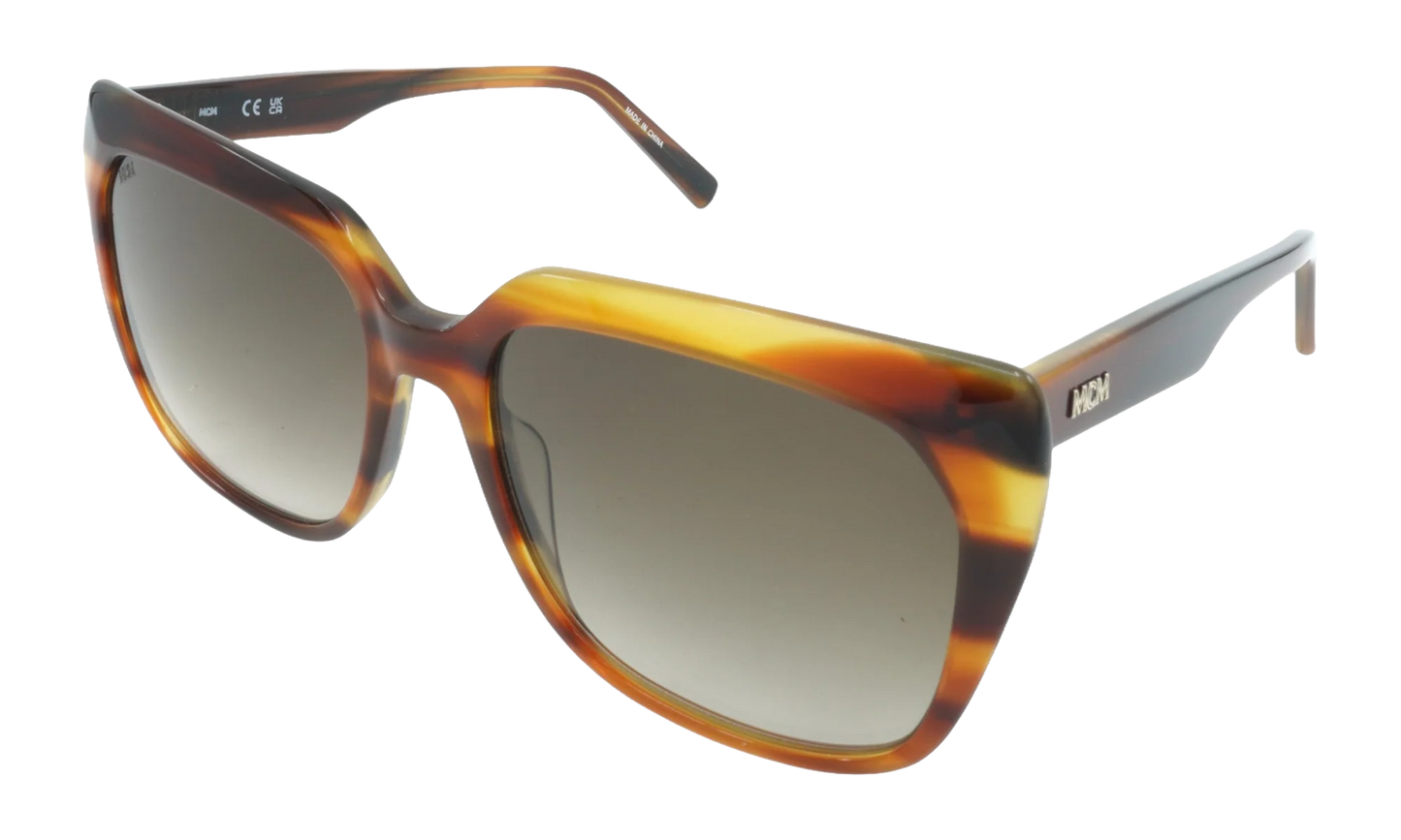 Square Sunglasses "STRIPED COGNAC" MCM701S-256