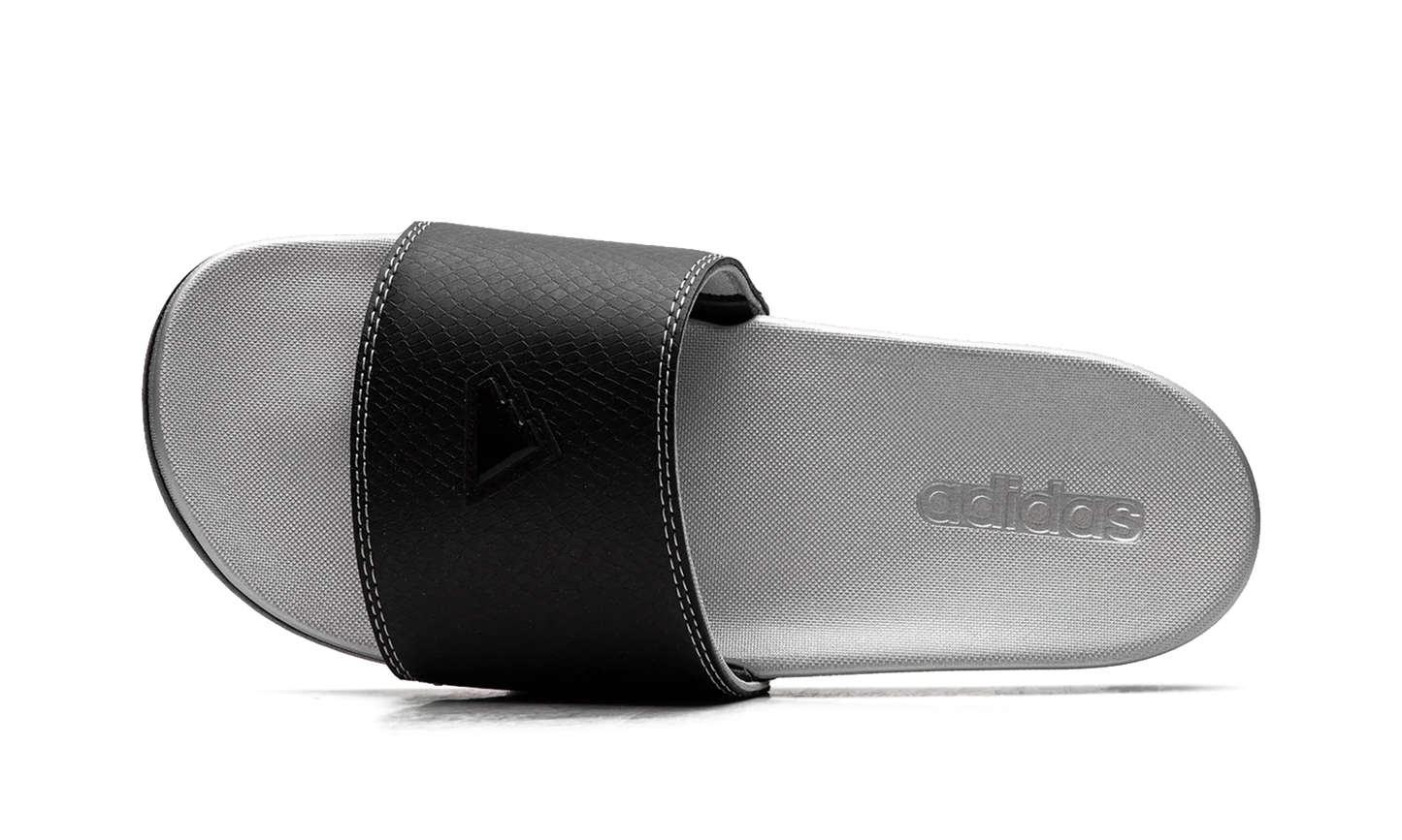 Adilette Comfort Slides "Core Black Silver Metallic" JQ2254