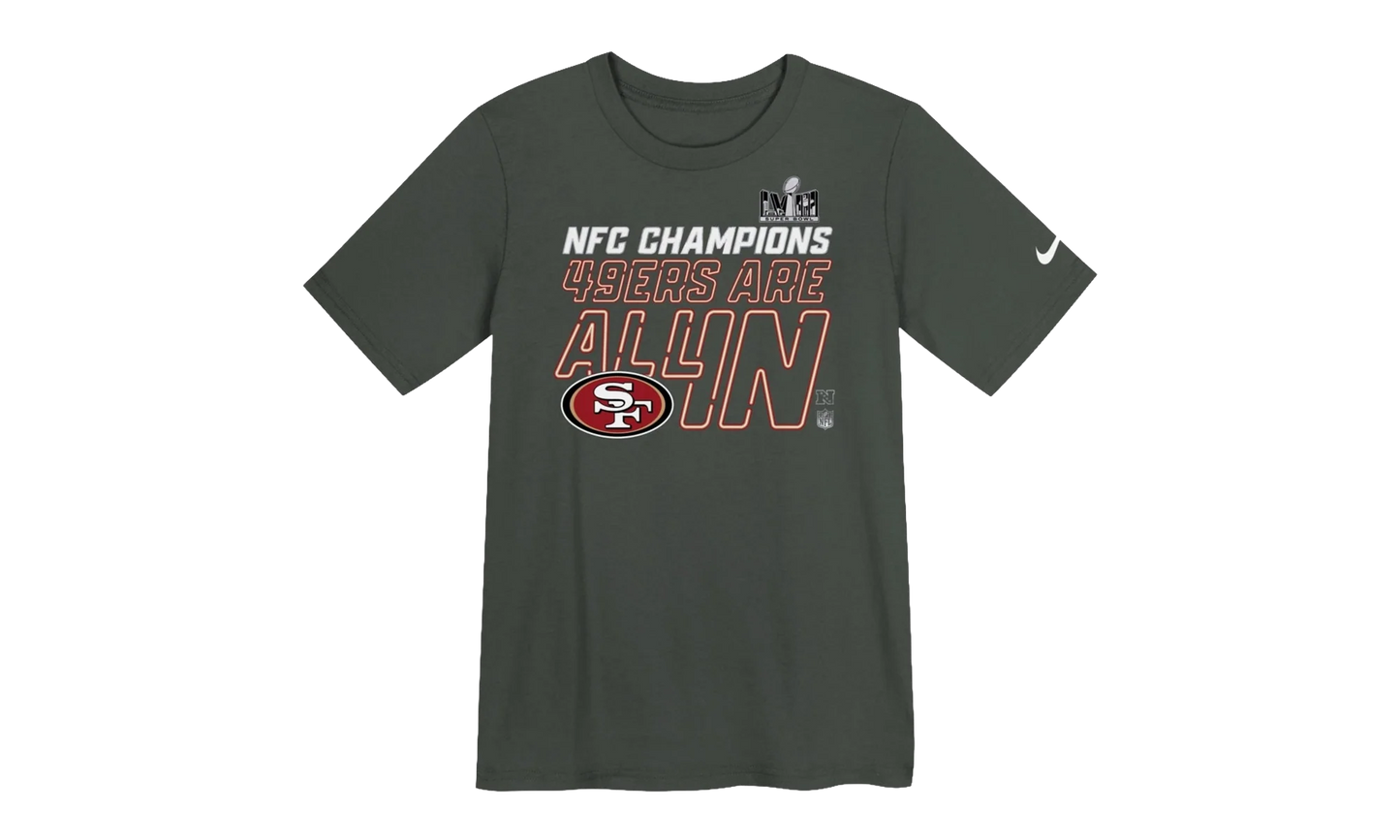 2023 NFC Champions Collection T‑Shirt GS "Locker Room Trophy Tee" 9Z1B7NFJ8ER949