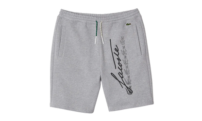 Signature Print Cotton Fleece Shorts "Grey Chine / Black" GH2640 4JV