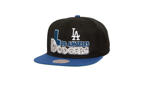 MLB Text Stack 1 Snapback Cap "Los Angeles Dodgers - Black" HS8525 LADBLCK