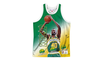 NBA Behind The Back Jersey "Seattle Supersonics Shawn Kemp" MSTKMI19002 SSUWHITSKE