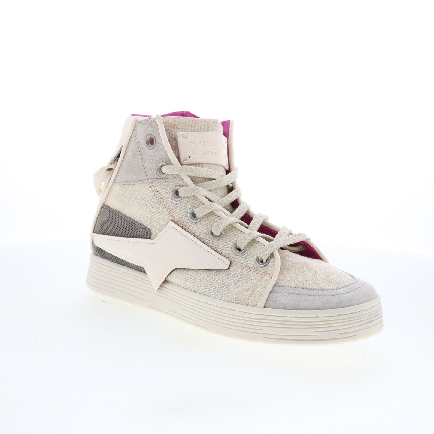 Adler Womens Beige Leather Lace Up Lifestyle Sneakers Shoes