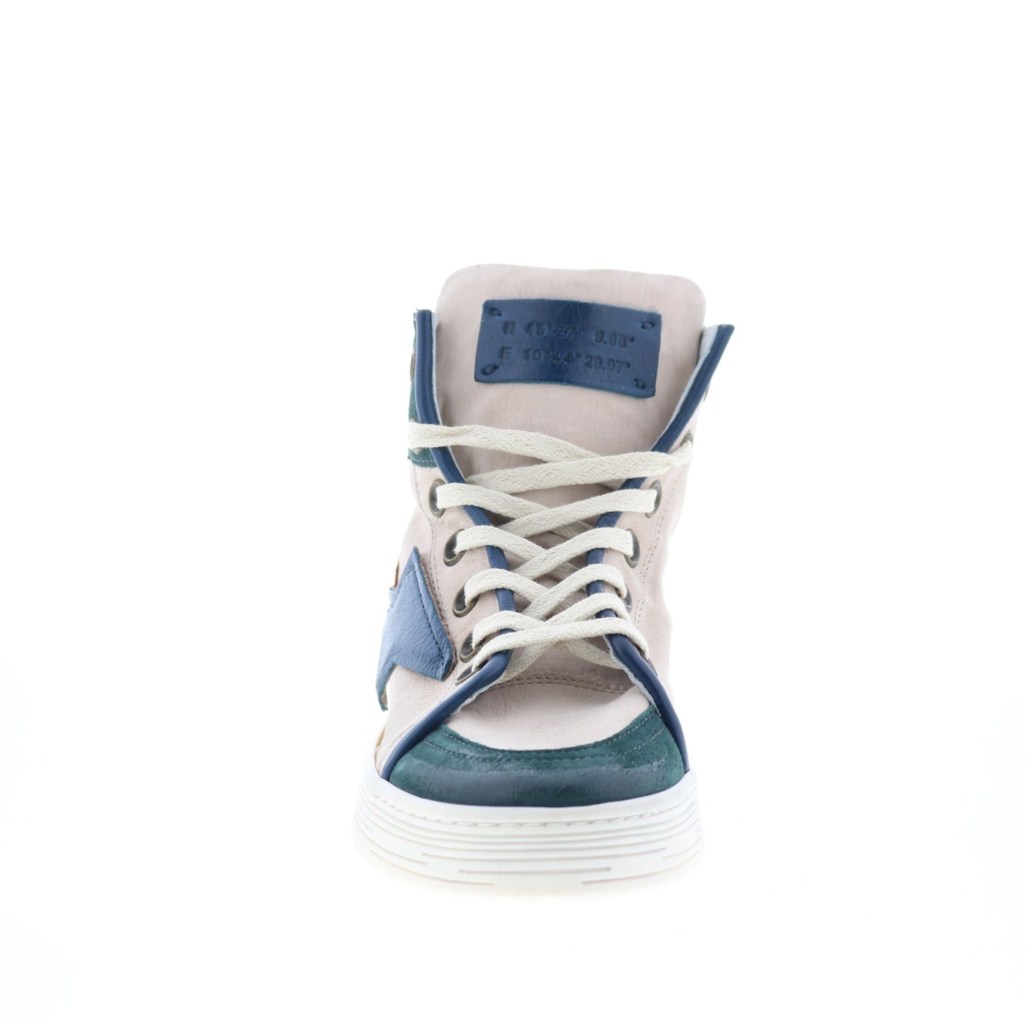 Adler Womens Blue Leather Lace Up Lifestyle Sneakers Shoes