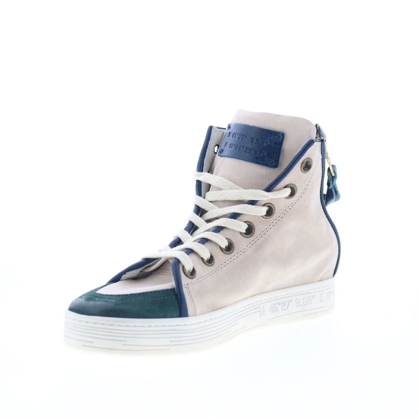 Adler Womens Blue Leather Lace Up Lifestyle Sneakers Shoes