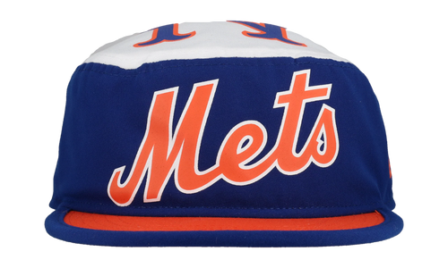 New York Mets Retro Painter Snapback Hat "Cursive Script - Royal Blue / Orange" 123451299657