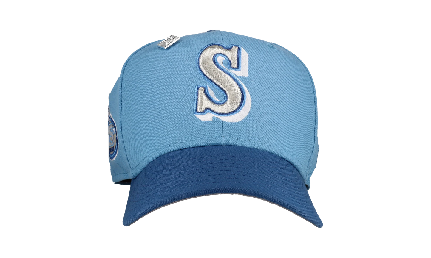59FIFTY Seattle Mariners 25th Anniversary Fitted Hat "Light Blue Royal Metallic" NE371