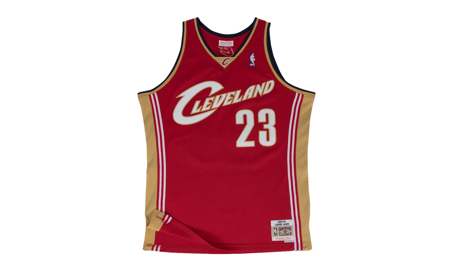 NBA LeBron James Swingman Jersey "2003 Cleveland Cavaliers - Dark Red" SMJYGS18155 CCADKRD03LJA