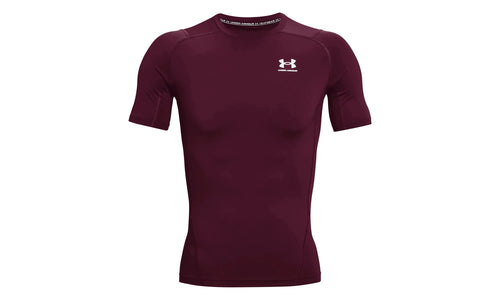 HeatGear Compression Short Sleeve "Maroon / White" 1361518 609