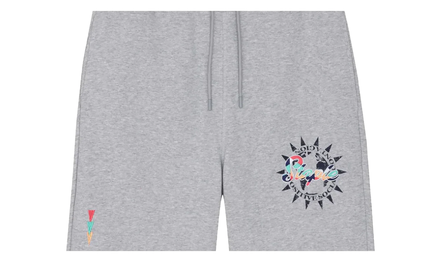 Shadyside Embroidered Sweatshort "Heather Grey" 9DE928A3