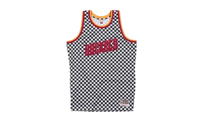 NBA Checked Swingman Jersey "Houston Rockets - Black / White" BA8A45 HRO W MYM