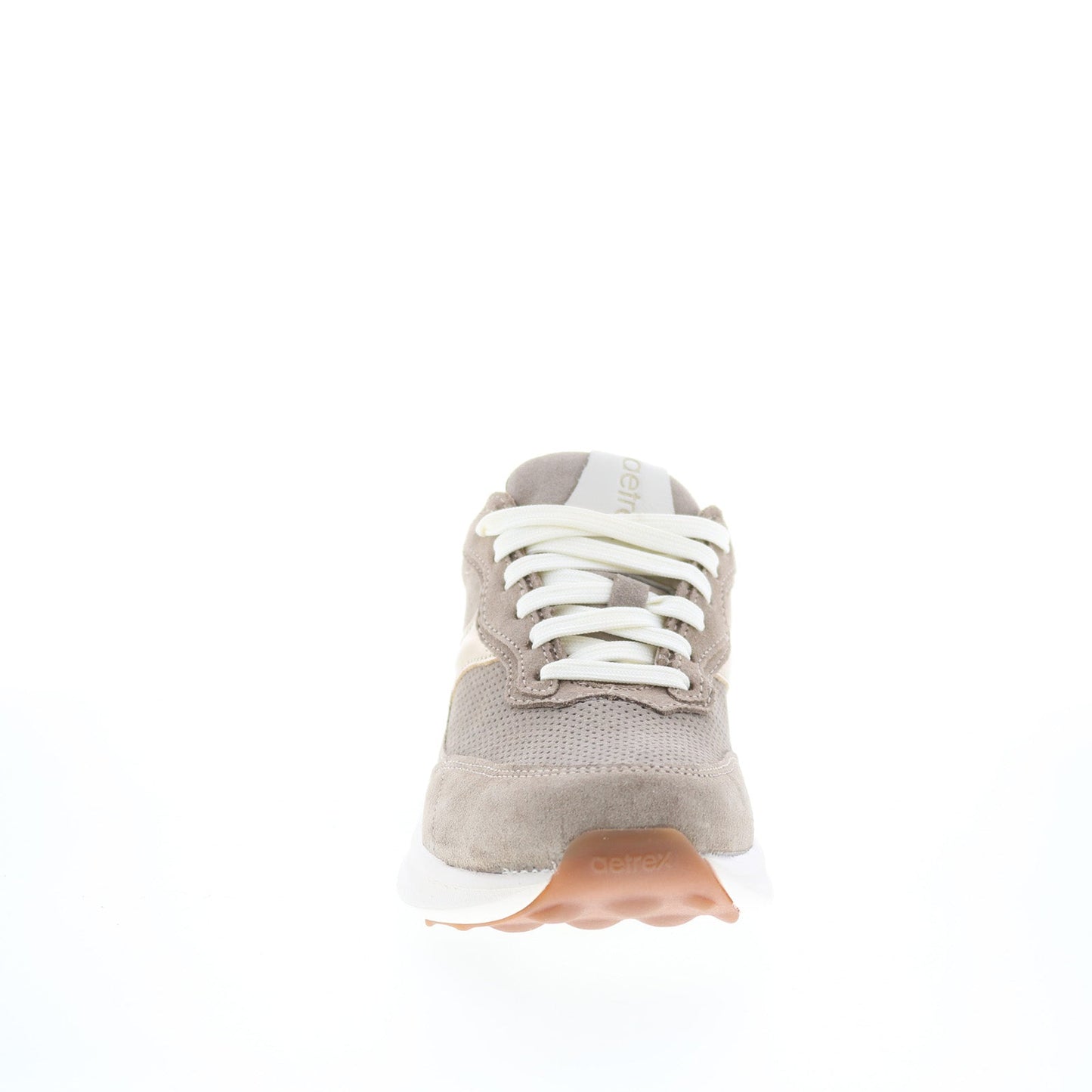 Aetrex Emily AFI02 Womens Brown Suede Lace Up Lifestyle Sneakers Shoes
