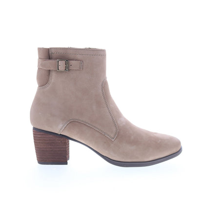 Aetrex Rubi AH126 Womens Brown Nubuck Zipper Ankle & Booties Boots
