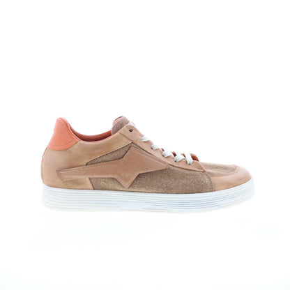 Alfie Womens Brown Canvas Lace Up Lifestyle Sneakers Shoes