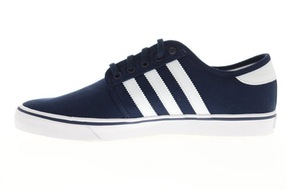 Seeley AQ8530 Mens Blue Canvas Casual Low Top Lifestyle Sneakers Shoes