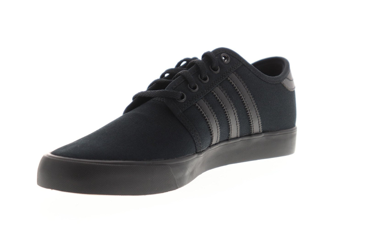 Seeley AQ8531 Mens Black Canvas Casual Low Top Lifestyle Sneakers Shoes