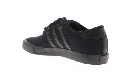 Seeley AQ8531 Mens Black Canvas Casual Low Top Lifestyle Sneakers Shoes
