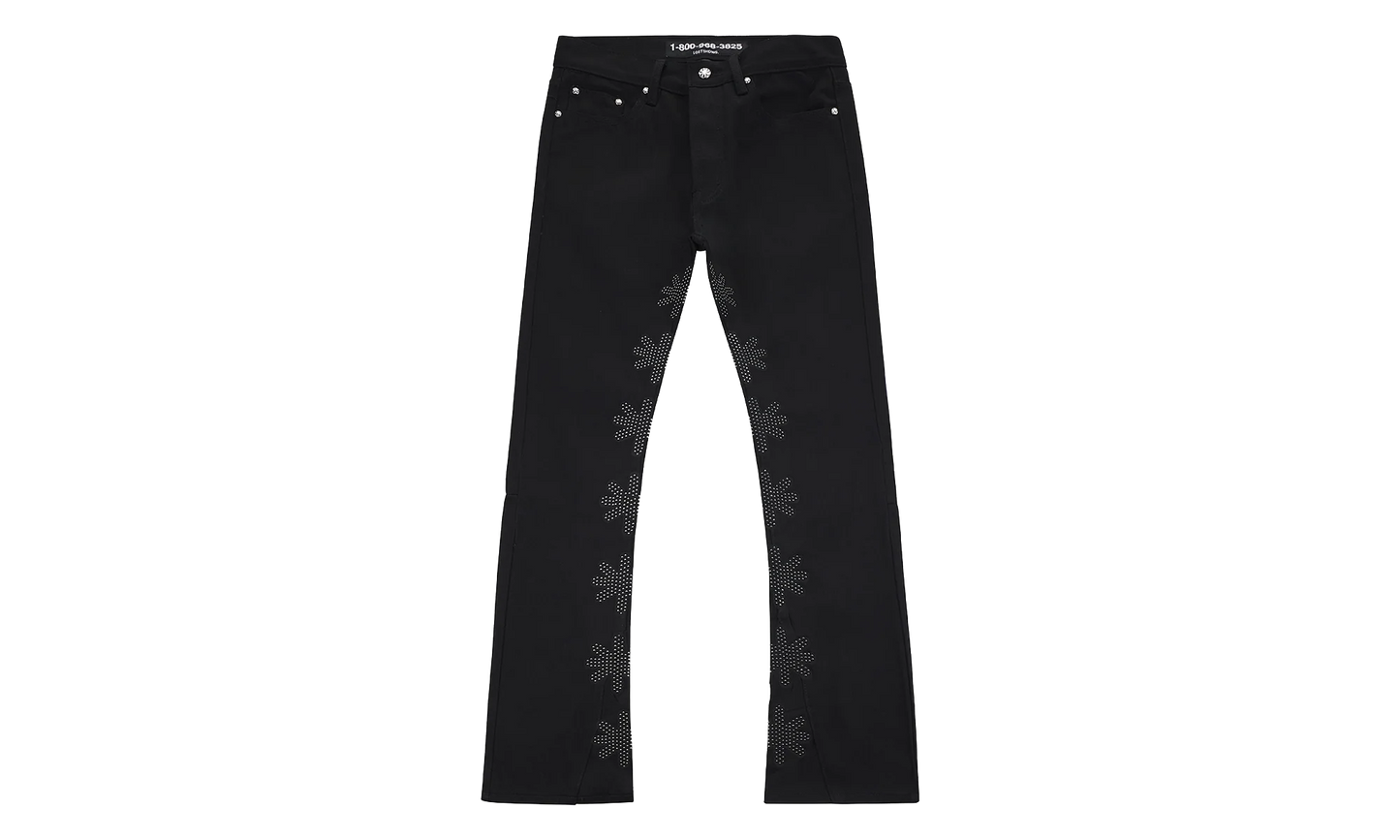 Studded Denim Pants "Black" LSDSB