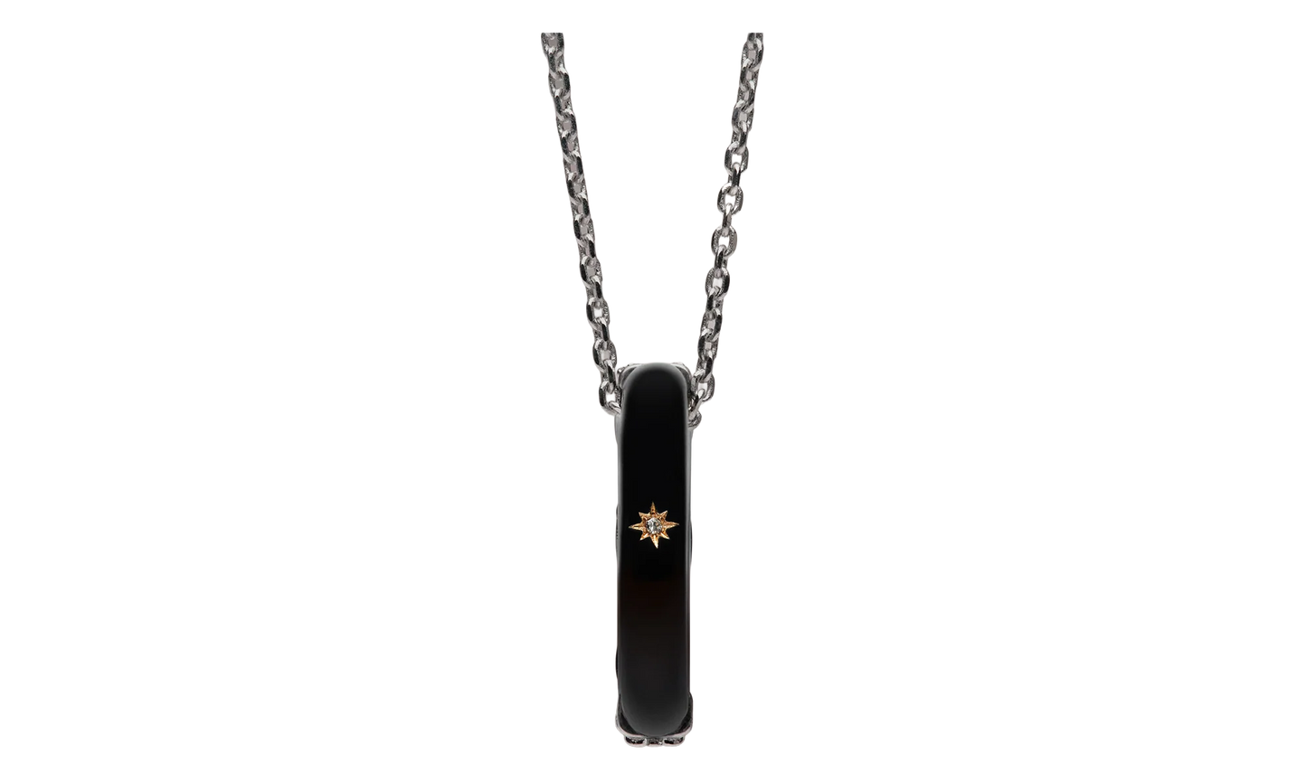 PENDANT NECKLACE WITH STAR DETAIL "Black / Silver" SM1UU0056P6478964