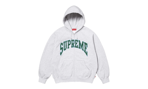 Cracked Raglan Zip Up Hooded Sweatshirt "SS26 - Grey" SU27506