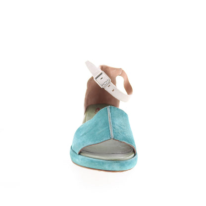 Crue B21003-201-0001 Womens Blue Suede Platform Sandals Shoes