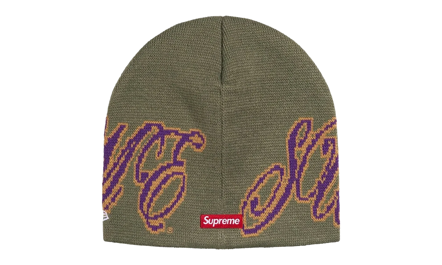 New Era Cursive Beanie "SS26 - Olive" SU27255