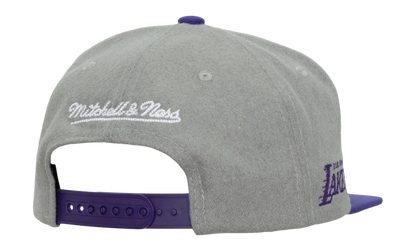 NBA Melt Stitch Snapback Cap "Los Angeles Lakers - Grey" HS9444 LALGREY