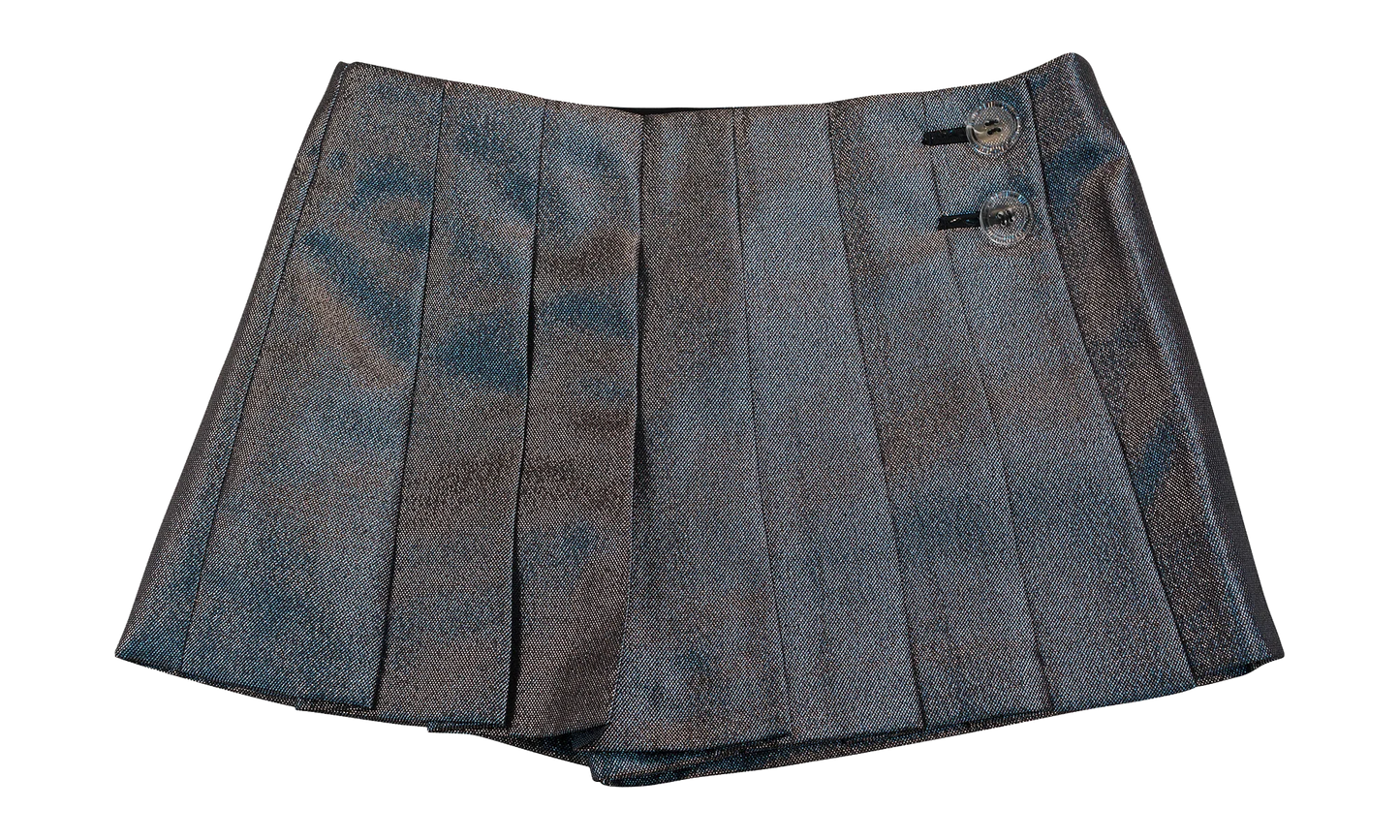 PLEATED MINI SKIRT WMNS "Blue" 95 OKO 0002