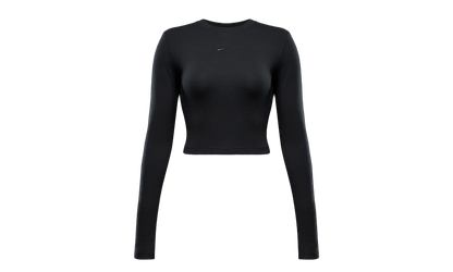 Sportswear Chill Knit Slim LS Cropped Top WMNS "Black" HF5322 010